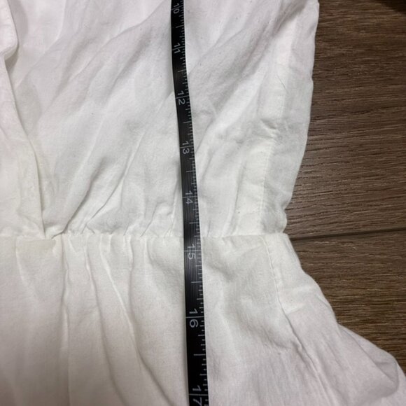 TRAC Women's Embroidered Cover-Up Romper White/Navy Sz M Summer Beach - Picture 9 of 13